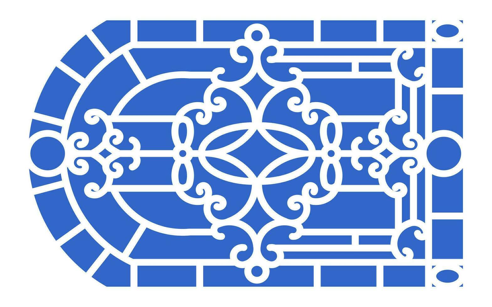 decoratief blauw patronen, islamitisch, bloemen en meetkundig sjabloon voor cnc laser snijdend vector