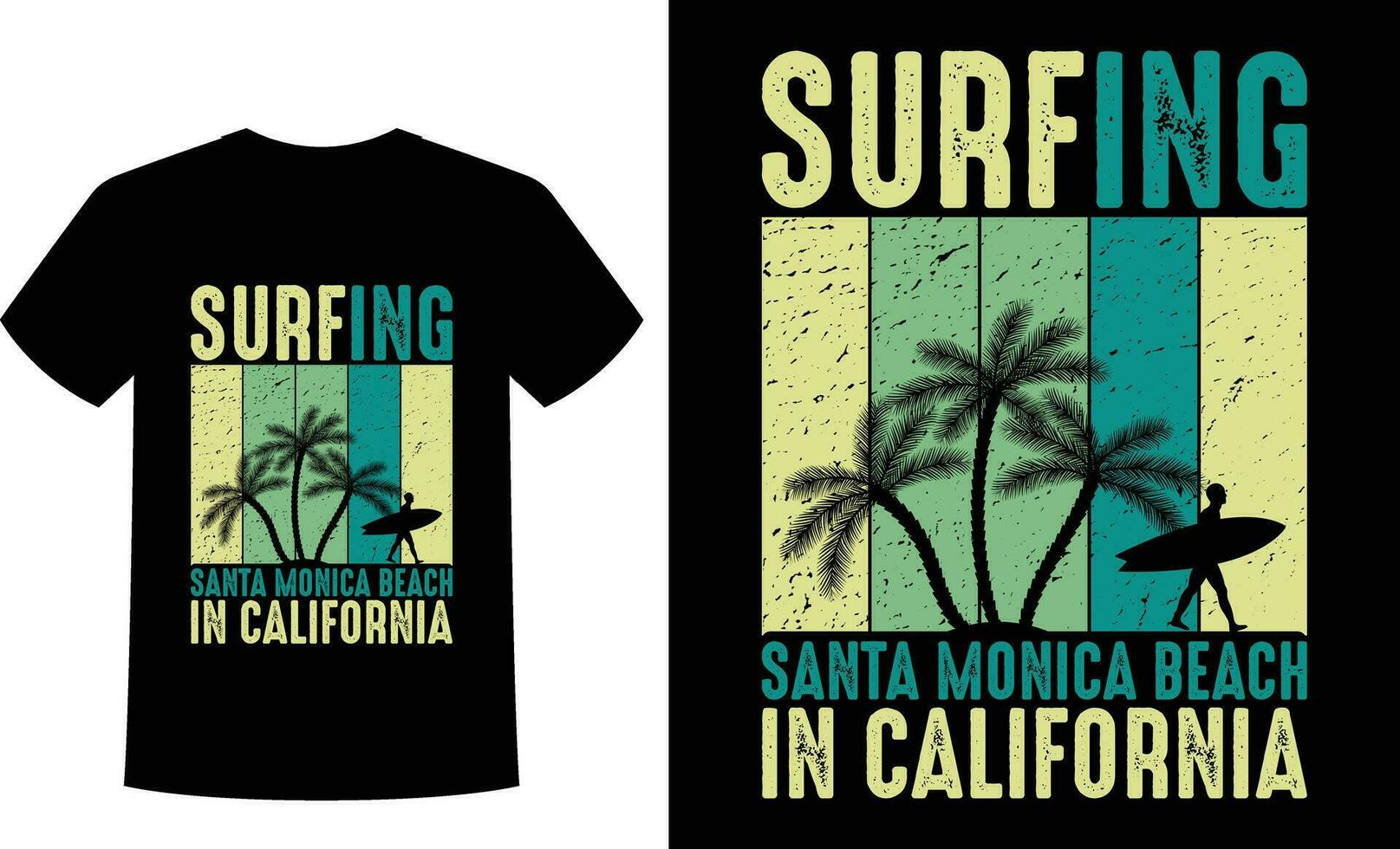 surfing zuidwesten t-shirt vector