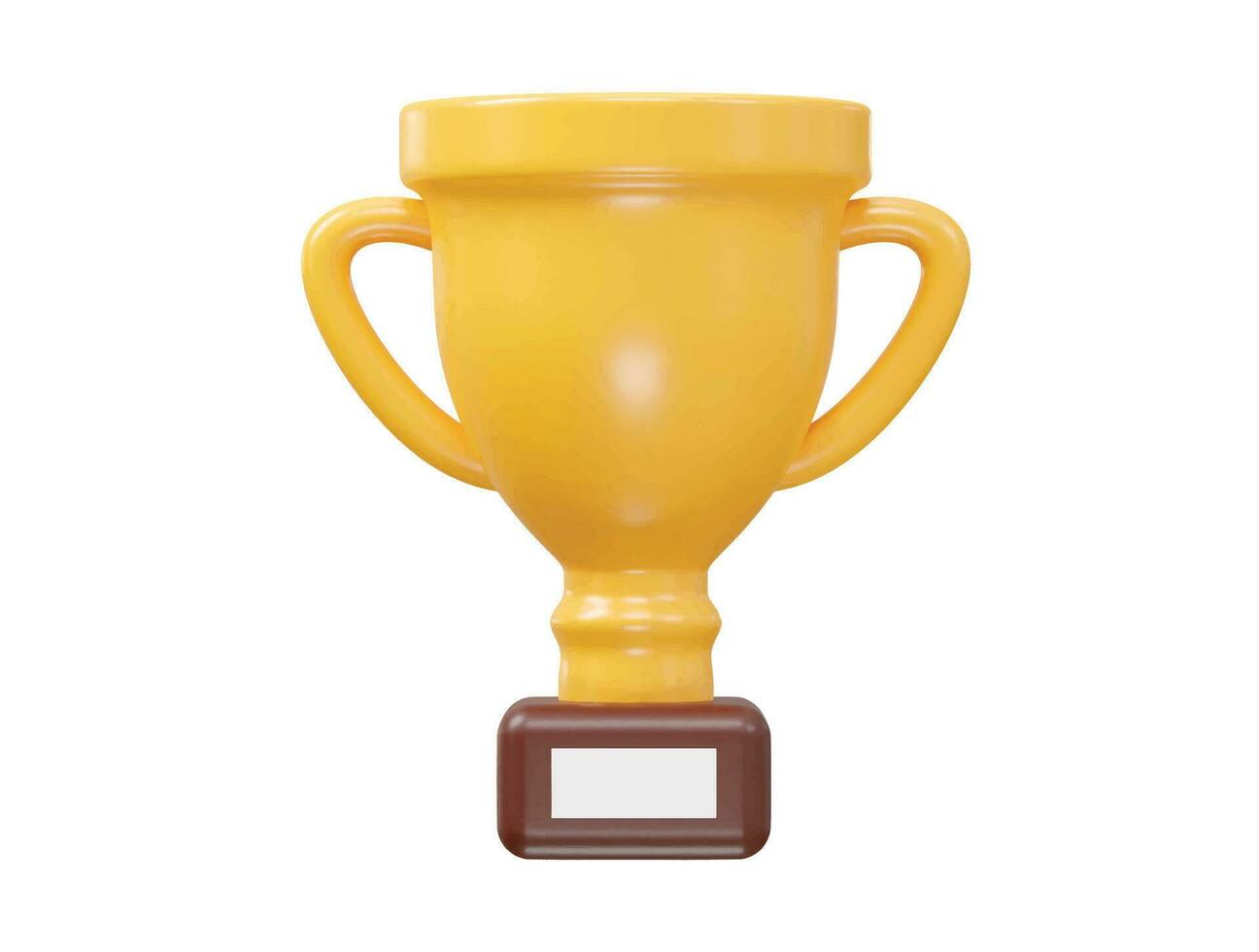 trofee icoon 3d renderen vector illustratie transparant element