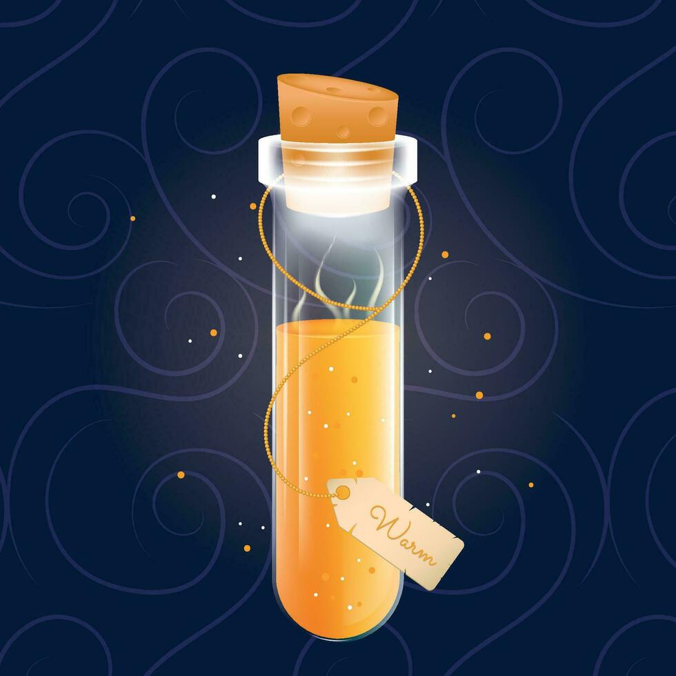 geïsoleerd gekleurde magisch toverdrank elixer vector