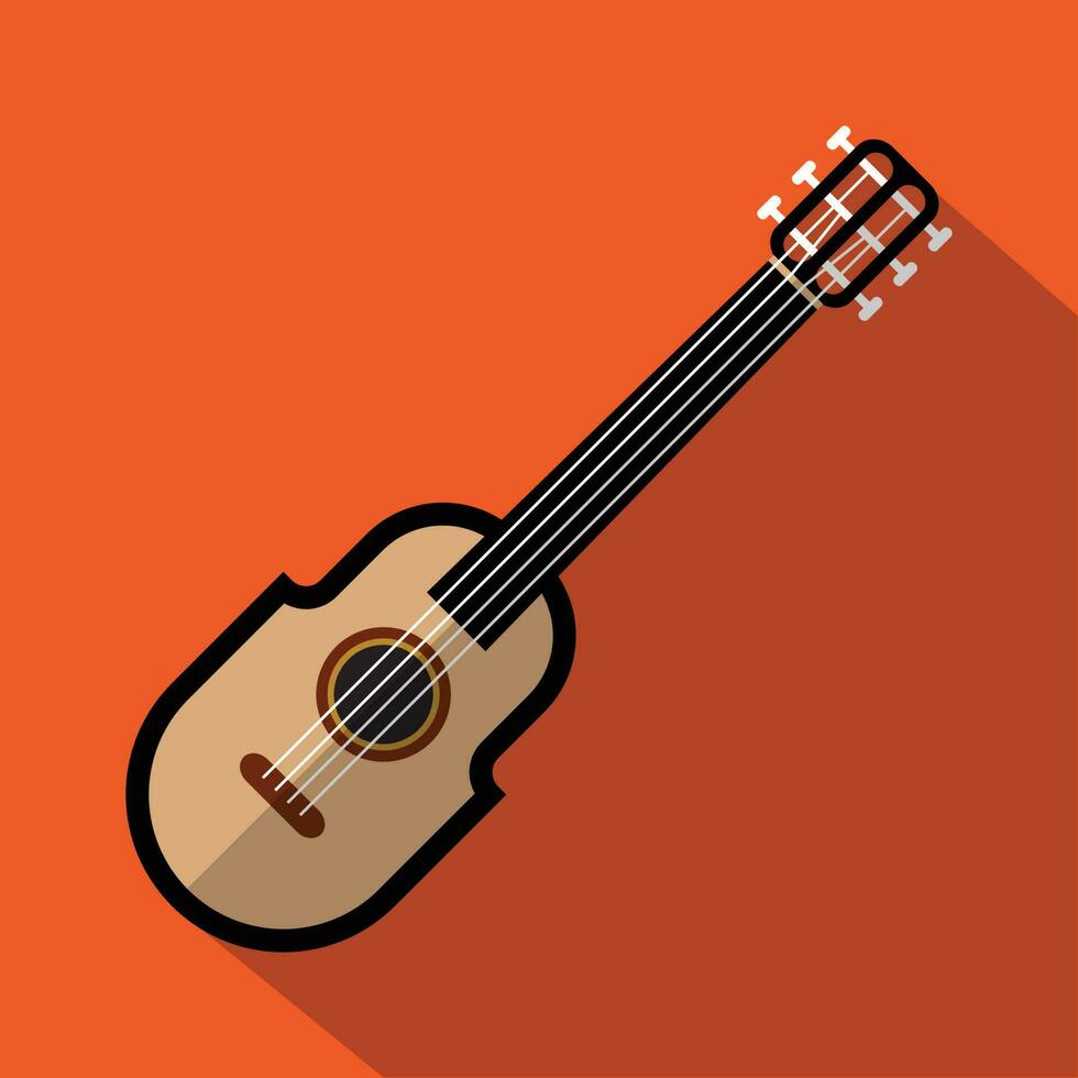 gitaar vlak ontwerp icoon vector