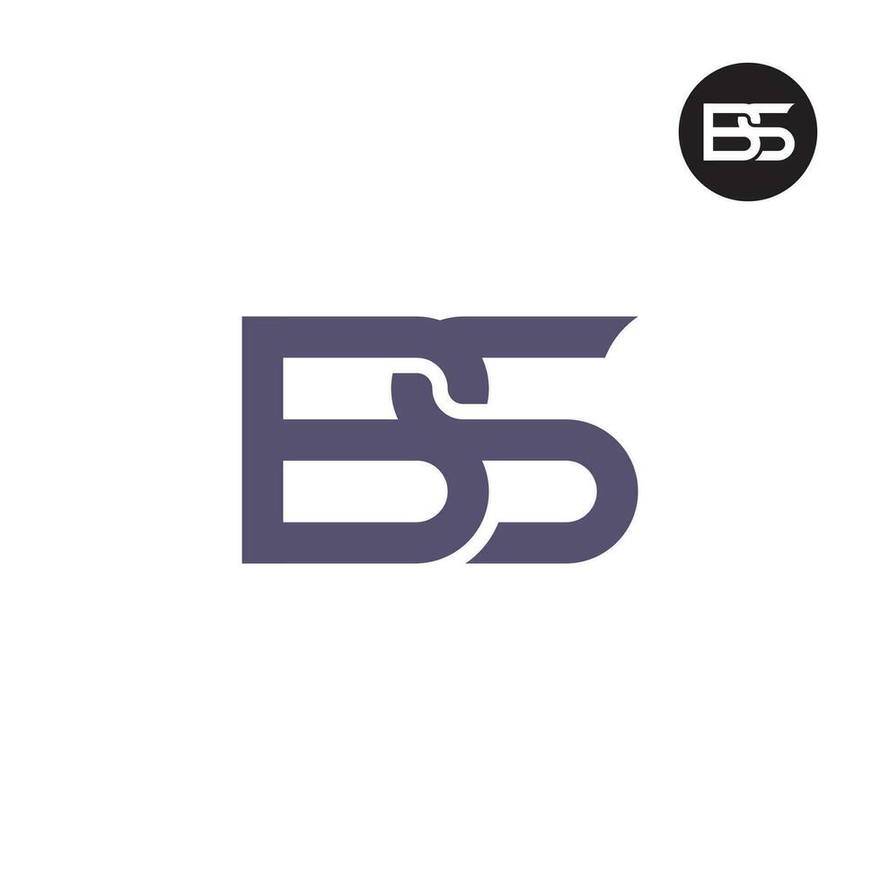brief bs monogram logo ontwerp vector