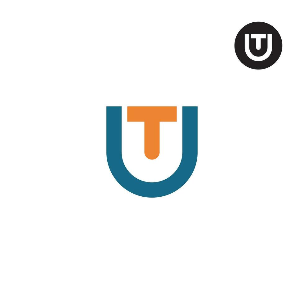 brief ut monogram logo ontwerp vector