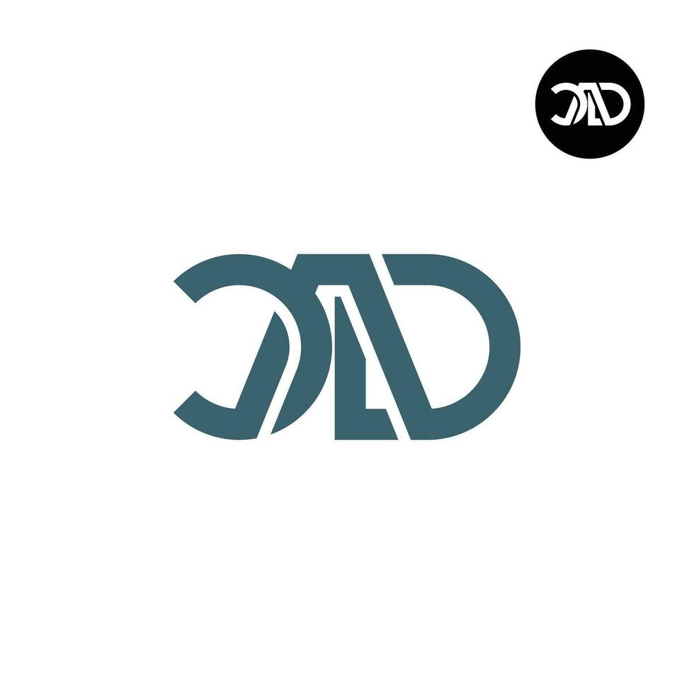 brief cad monogram logo ontwerp vector