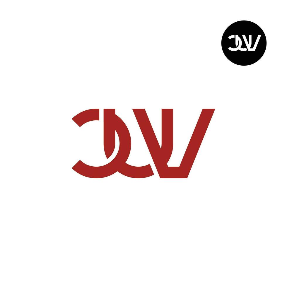 brief cuv monogram logo ontwerp vector