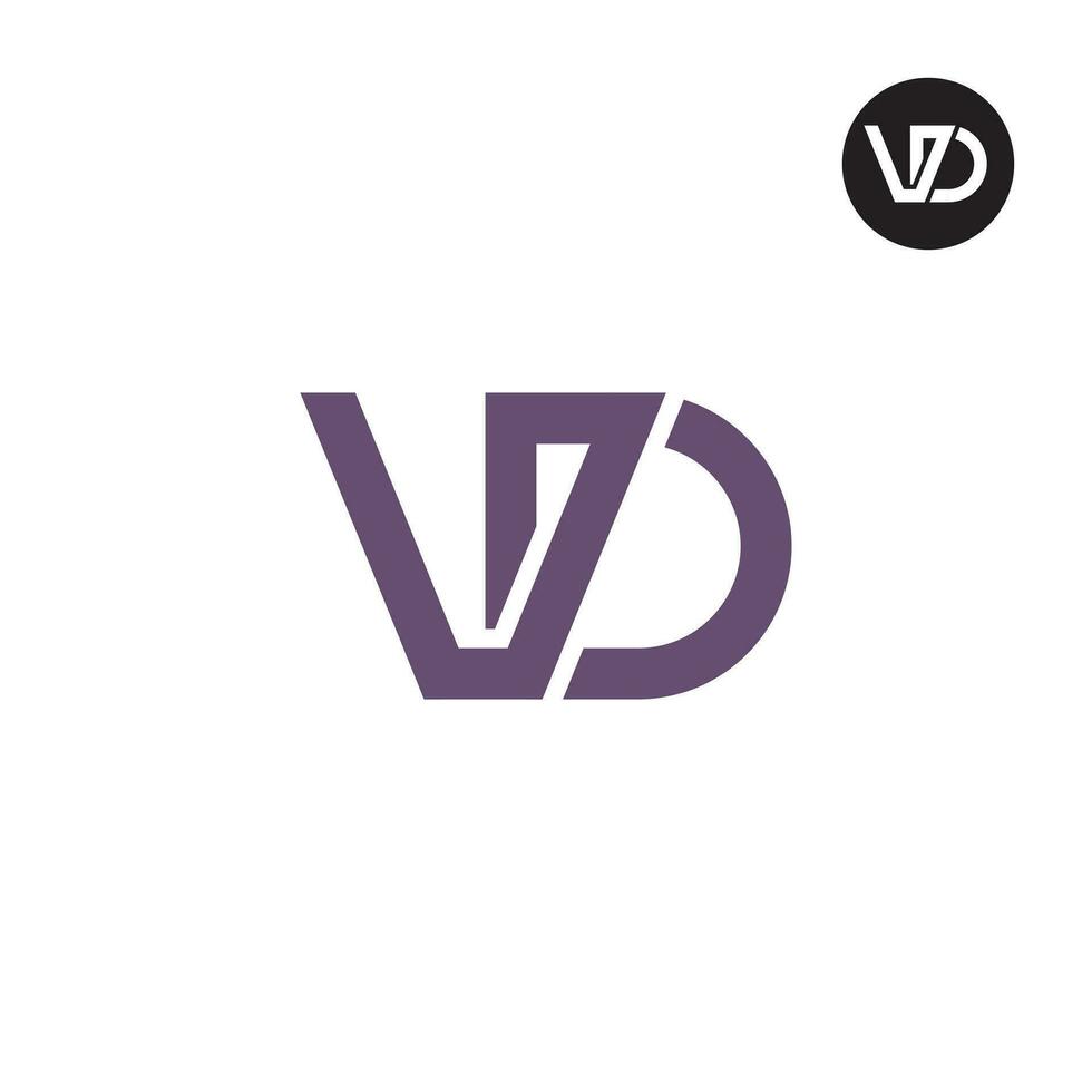 brief vd monogram logo ontwerp vector