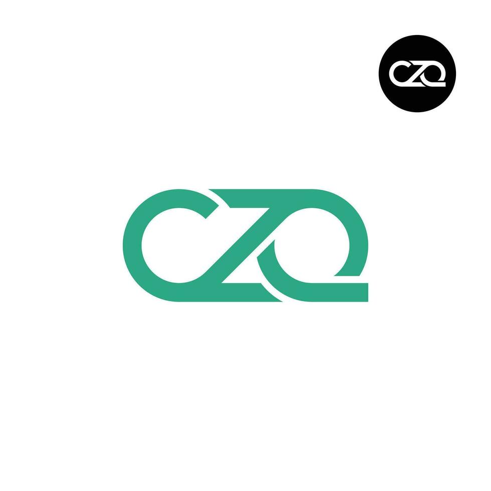 brief czq monogram logo ontwerp vector