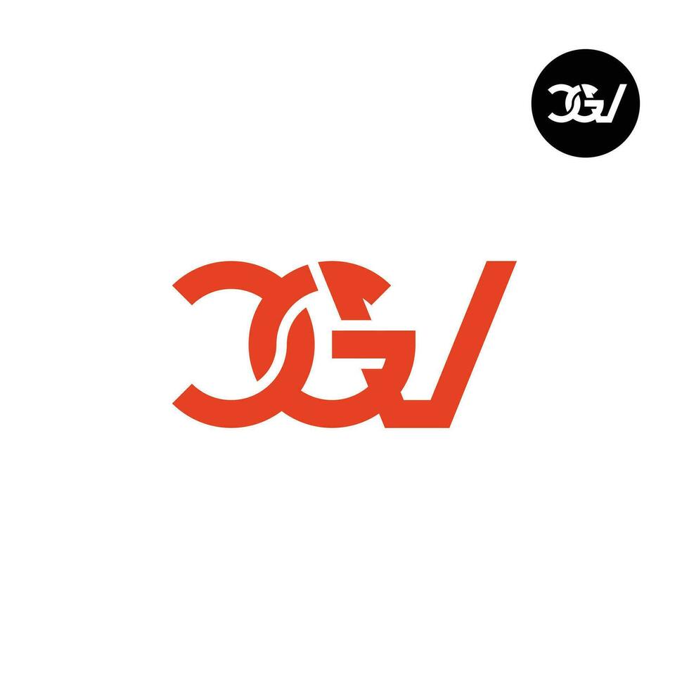 brief cgv monogram logo ontwerp vector