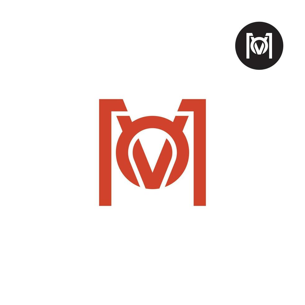 brief mov mvo monogram logo ontwerp vector