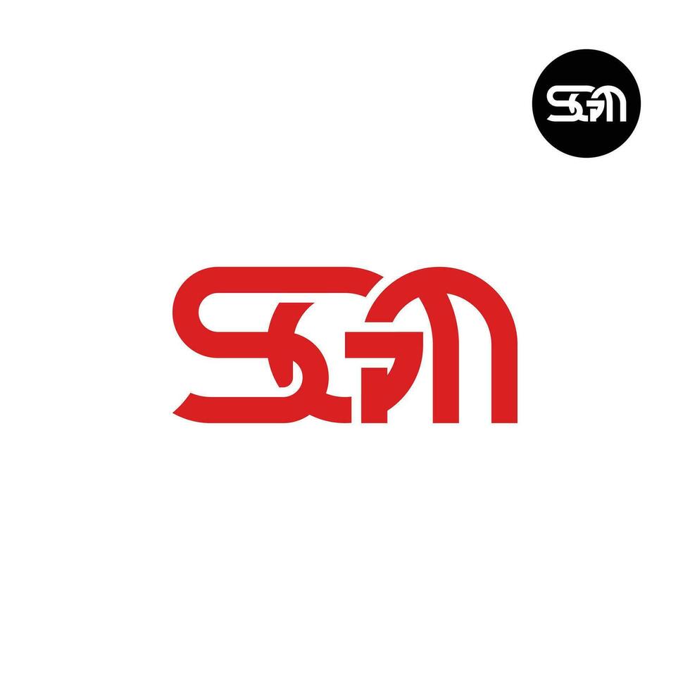 brief sgm monogram logo ontwerp vector