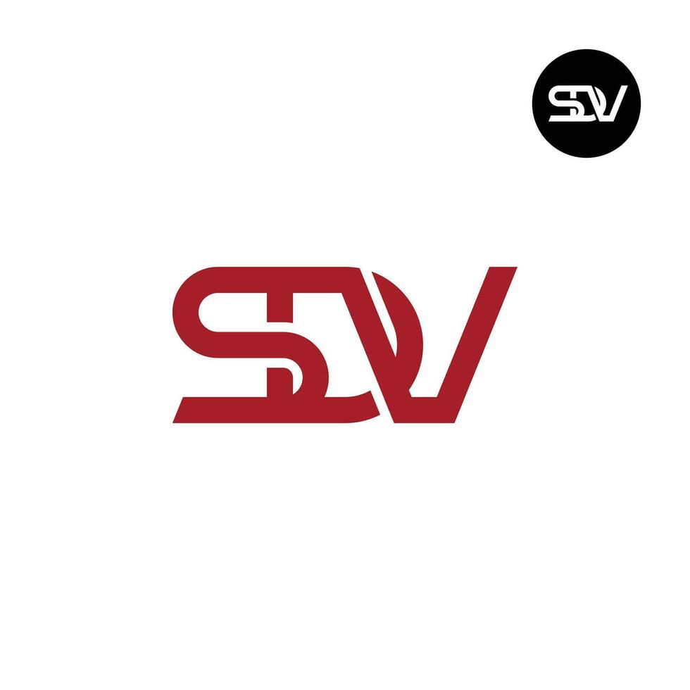 brief sdv monogram logo ontwerp vector