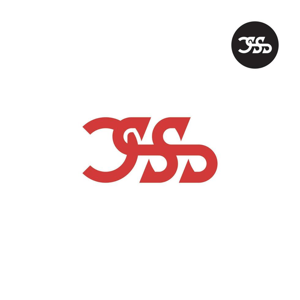 brief css monogram logo ontwerp vector