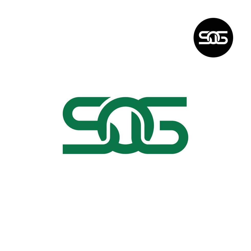 brief sog monogram logo ontwerp vector