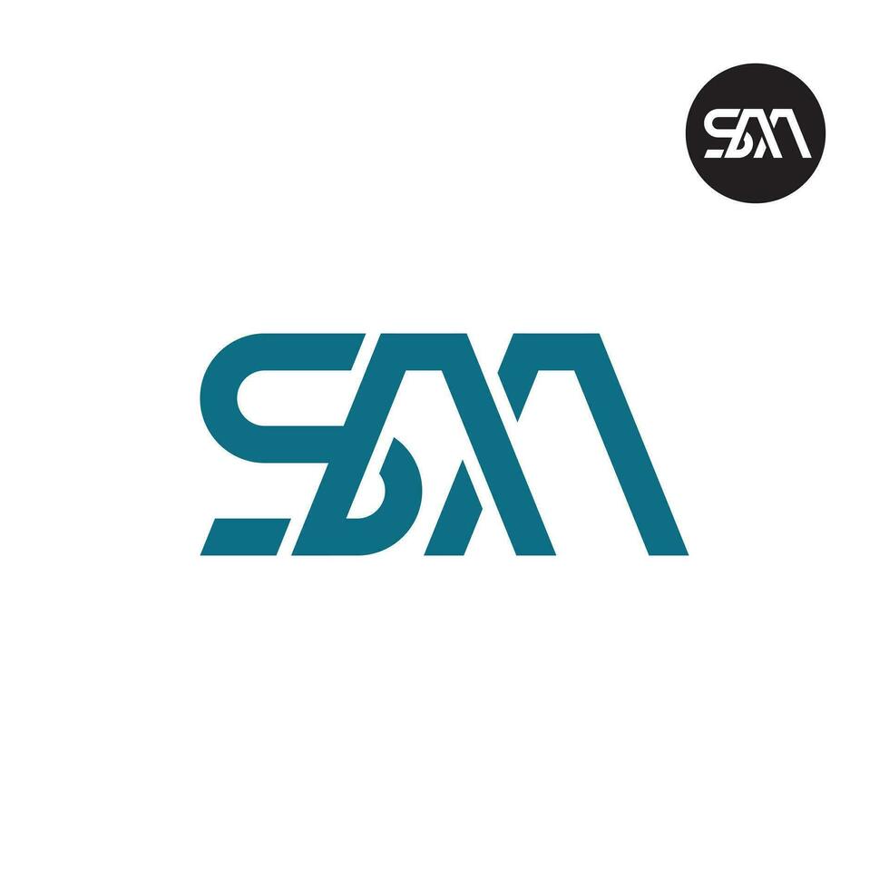 brief saa monogram logo ontwerp vector