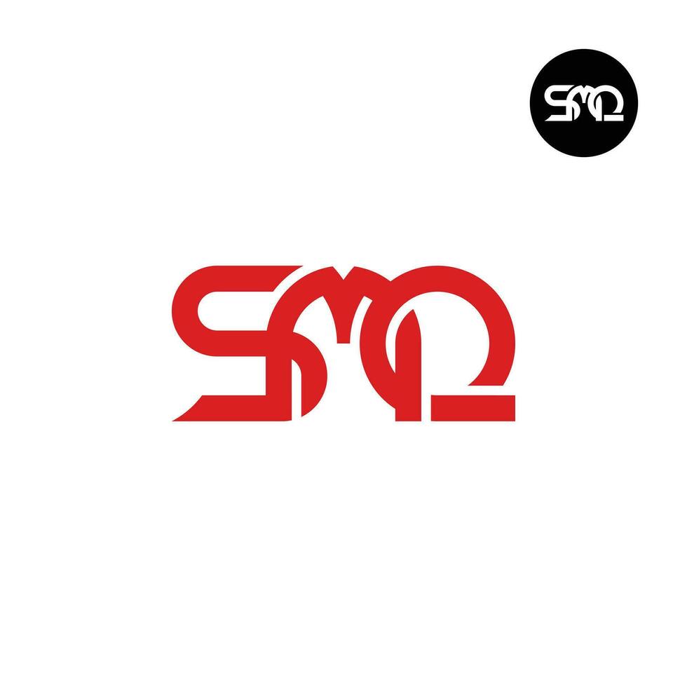 brief smq monogram logo ontwerp vector