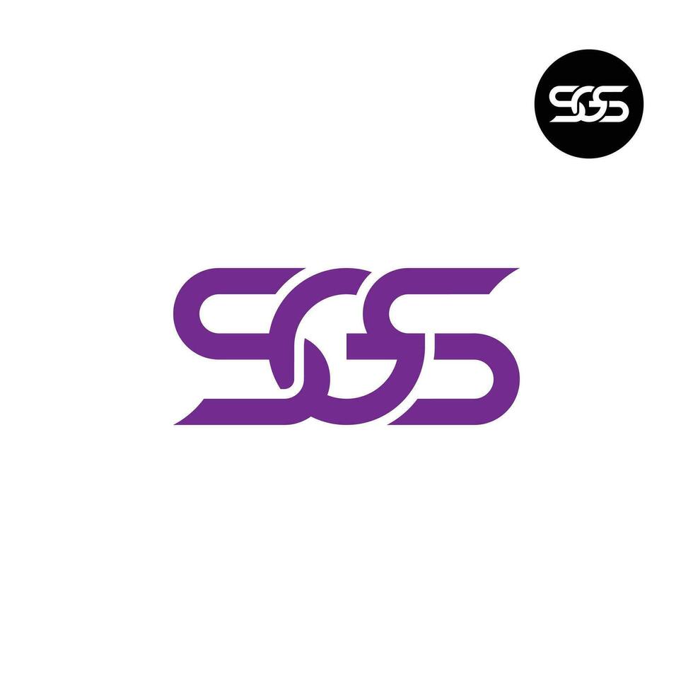brief sgs monogram logo ontwerp vector