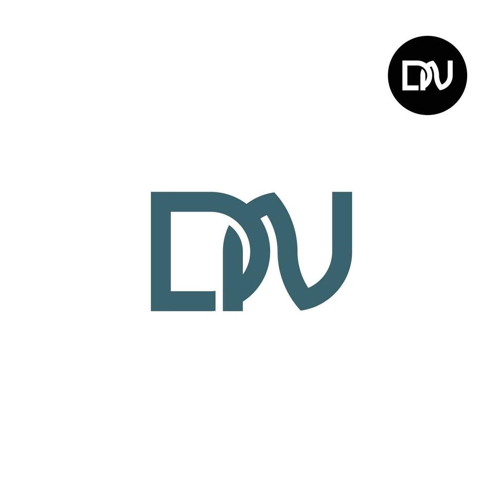 brief dn monogram logo ontwerp vector