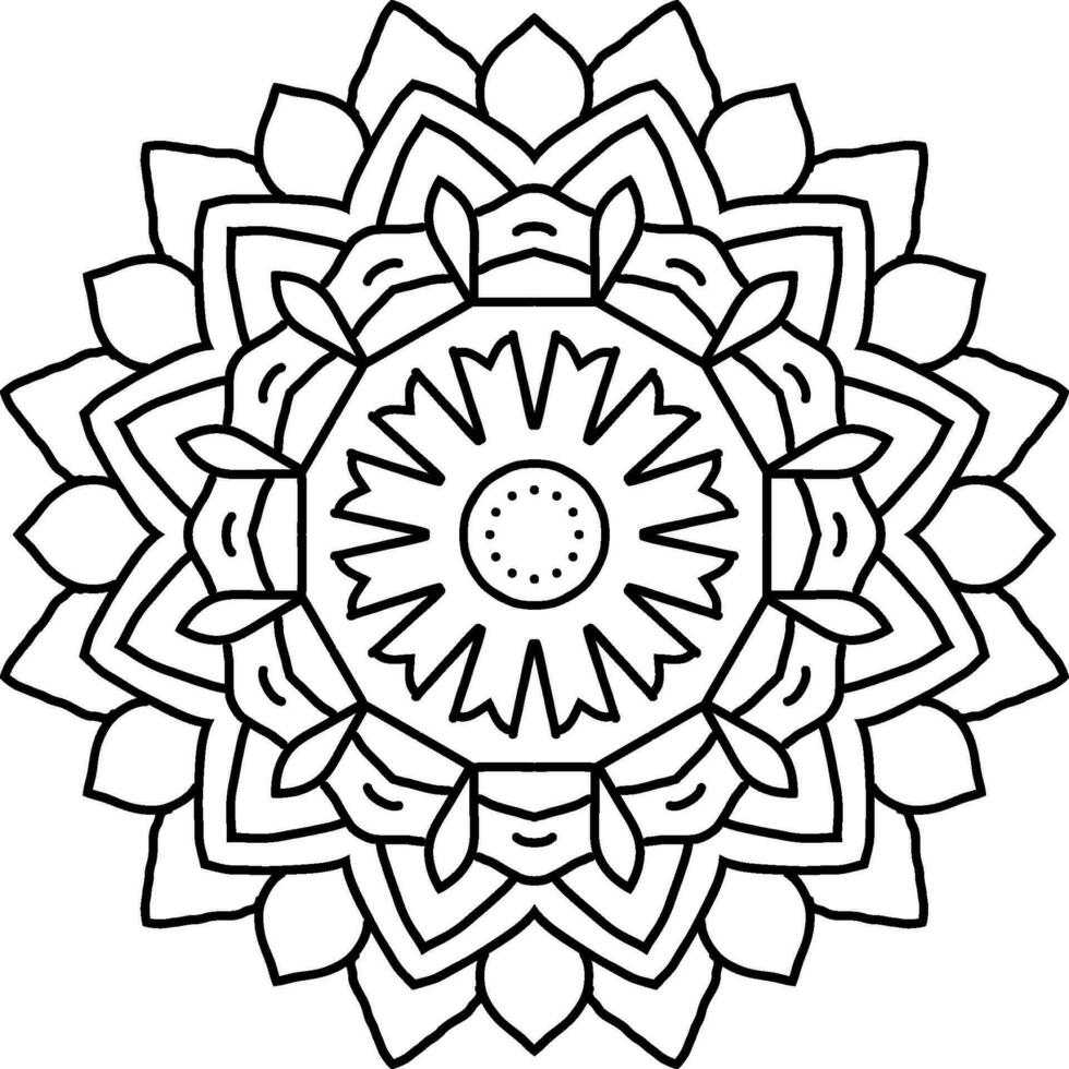 bloemen mandala kleur vector