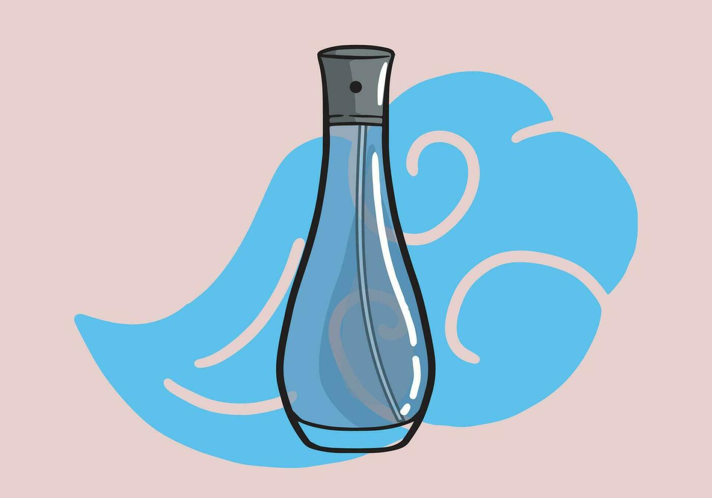 parfum fles, kleurrijk glas flesjes en kolven met sproeier en pomp. aroma geuren schoonheidsmiddelen voor mannen of Dames, luxe geuren geïsoleerd ontwerp elementen. tekenfilm vector illustratie