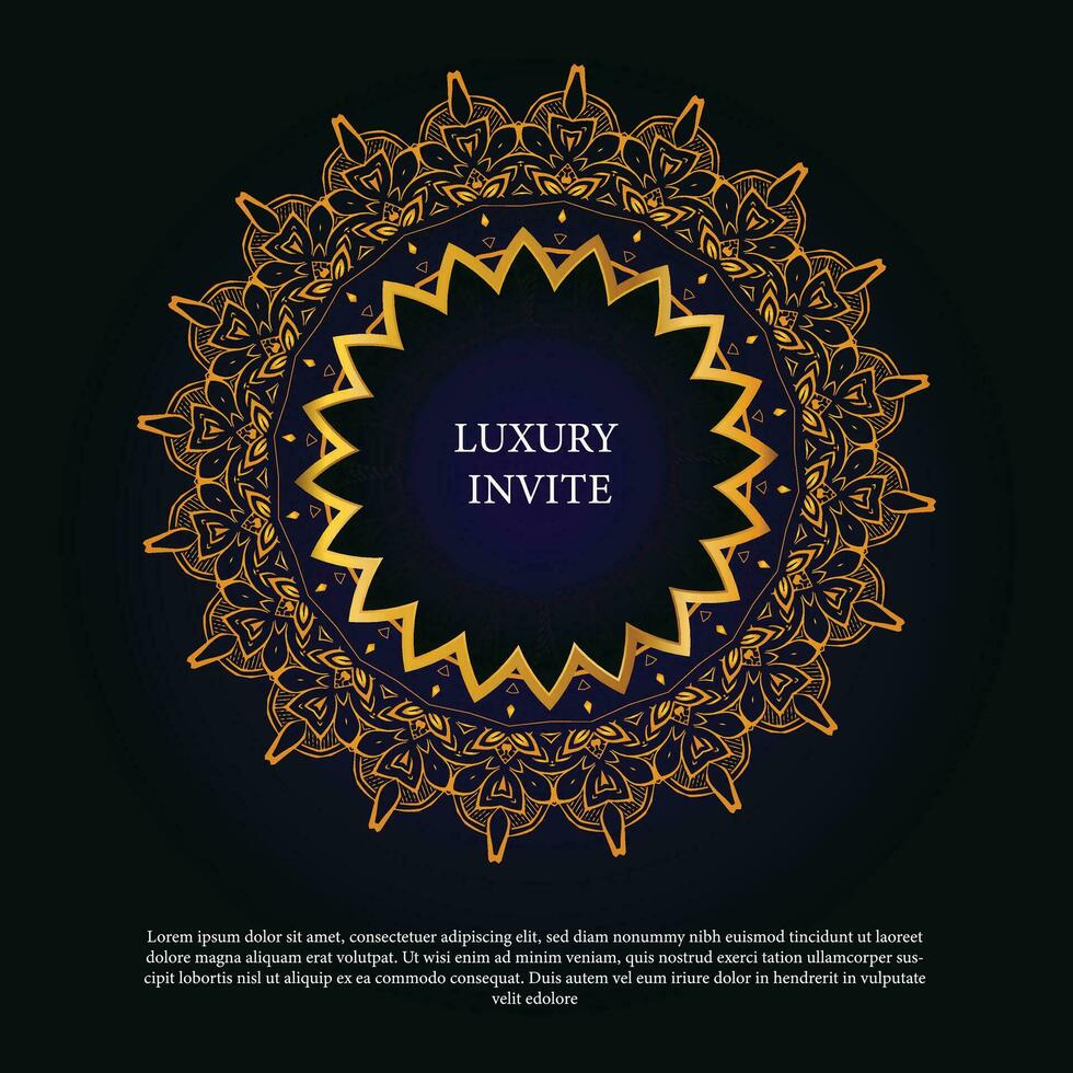 abstract luxe mandala achtergrond met gouden arabesk patroon Arabisch Islamitisch oosten- stijl. Ramadan stijl decoratief mandala. mandala voor afdrukken, poster, omslag, brochure, folder, banier vector