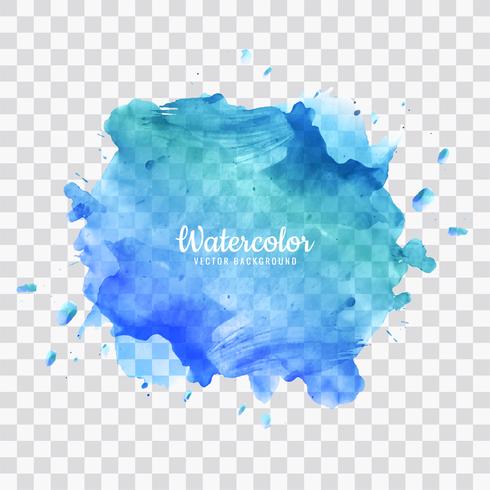Blauwe aquarel splash achtergrond vector