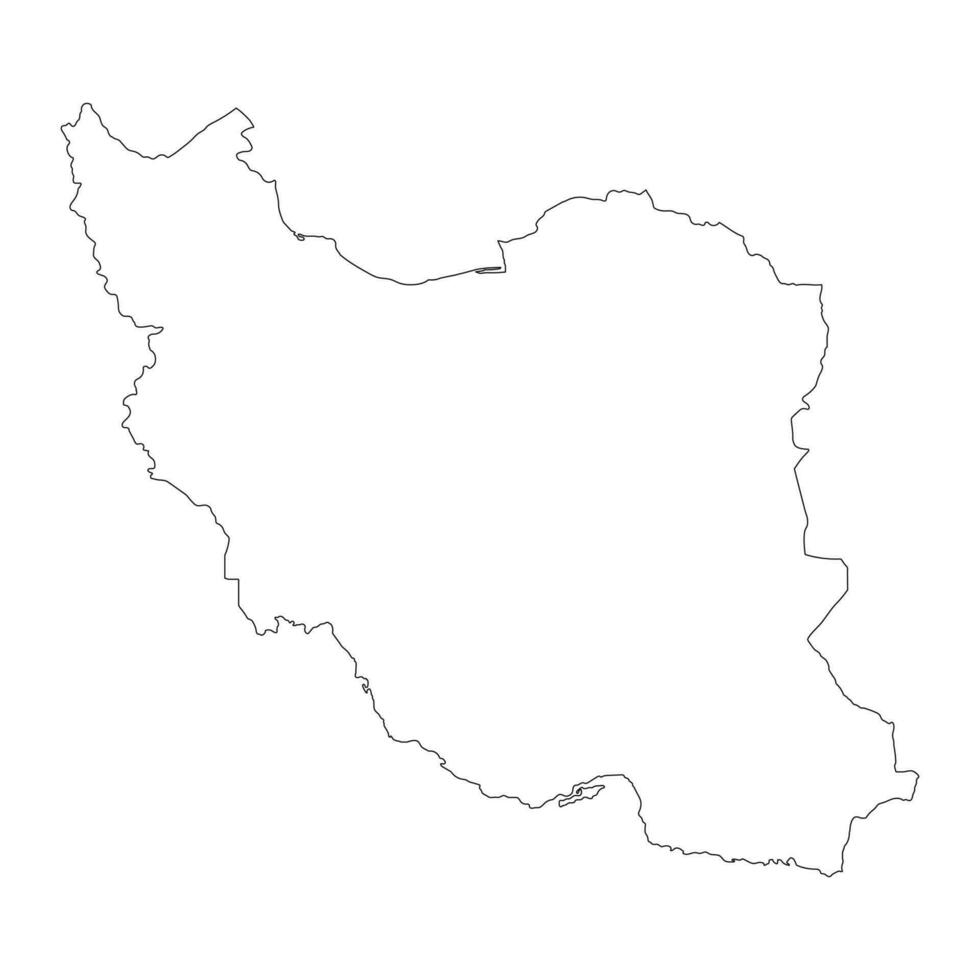 zeer gedetailleerde iran-kaart met randen geïsoleerd op de achtergrond vector