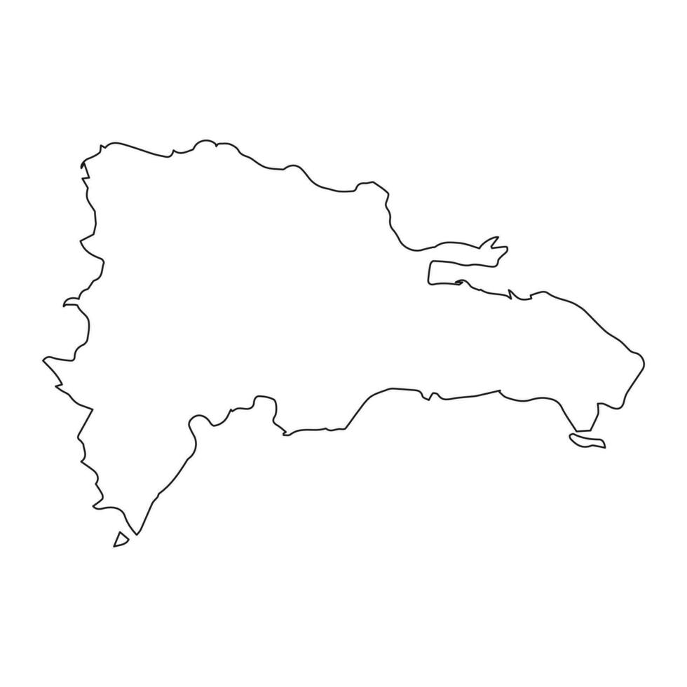 zeer gedetailleerd dominicaans republiek kaart met borders geïsoleerd Aan achtergrond vector