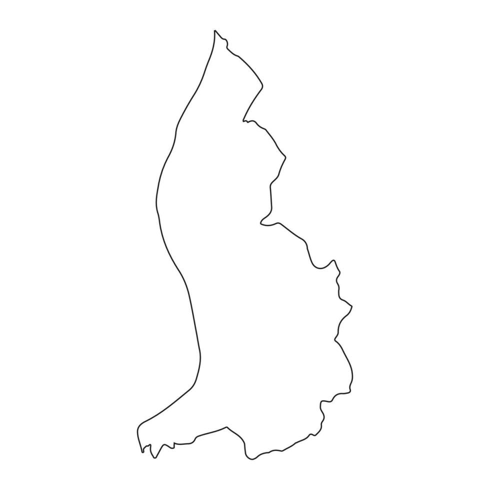 zeer gedetailleerd Liechtenstein kaart met borders geïsoleerd Aan achtergrond vector