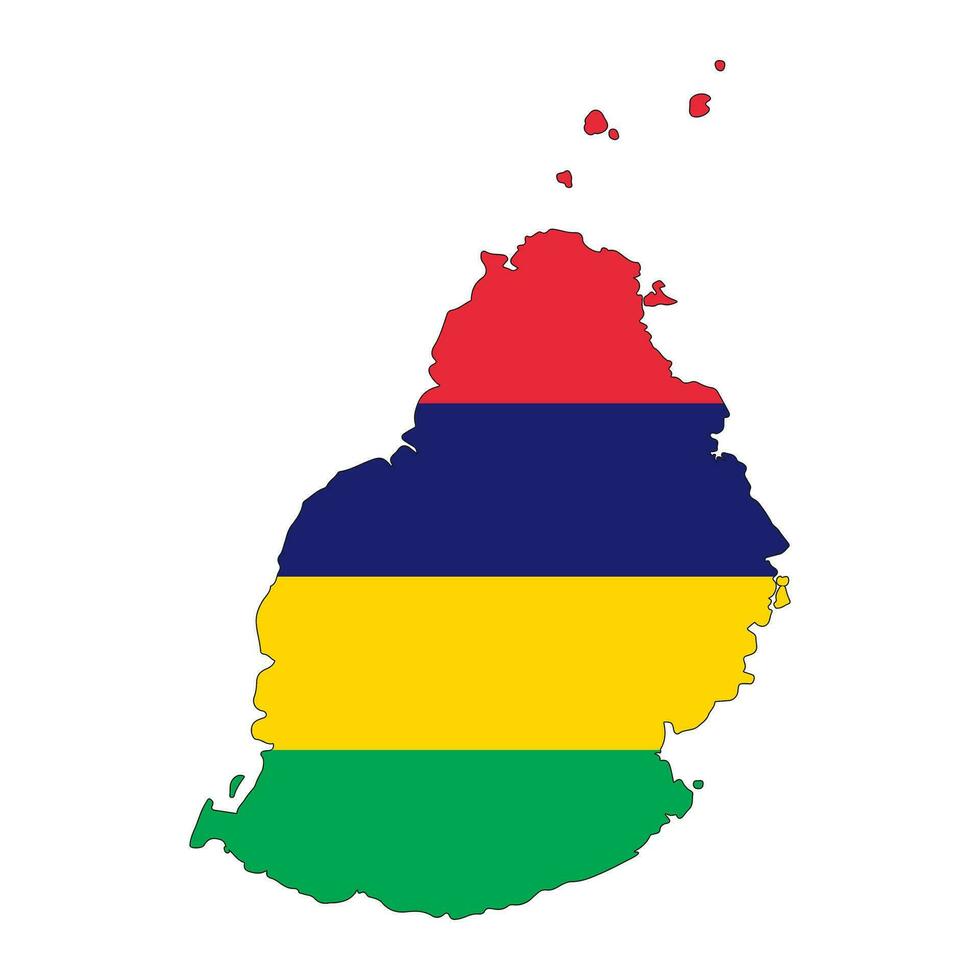 Mauritius vlag eenvoudige illustratie voor onafhankelijkheidsdag of verkiezing vector