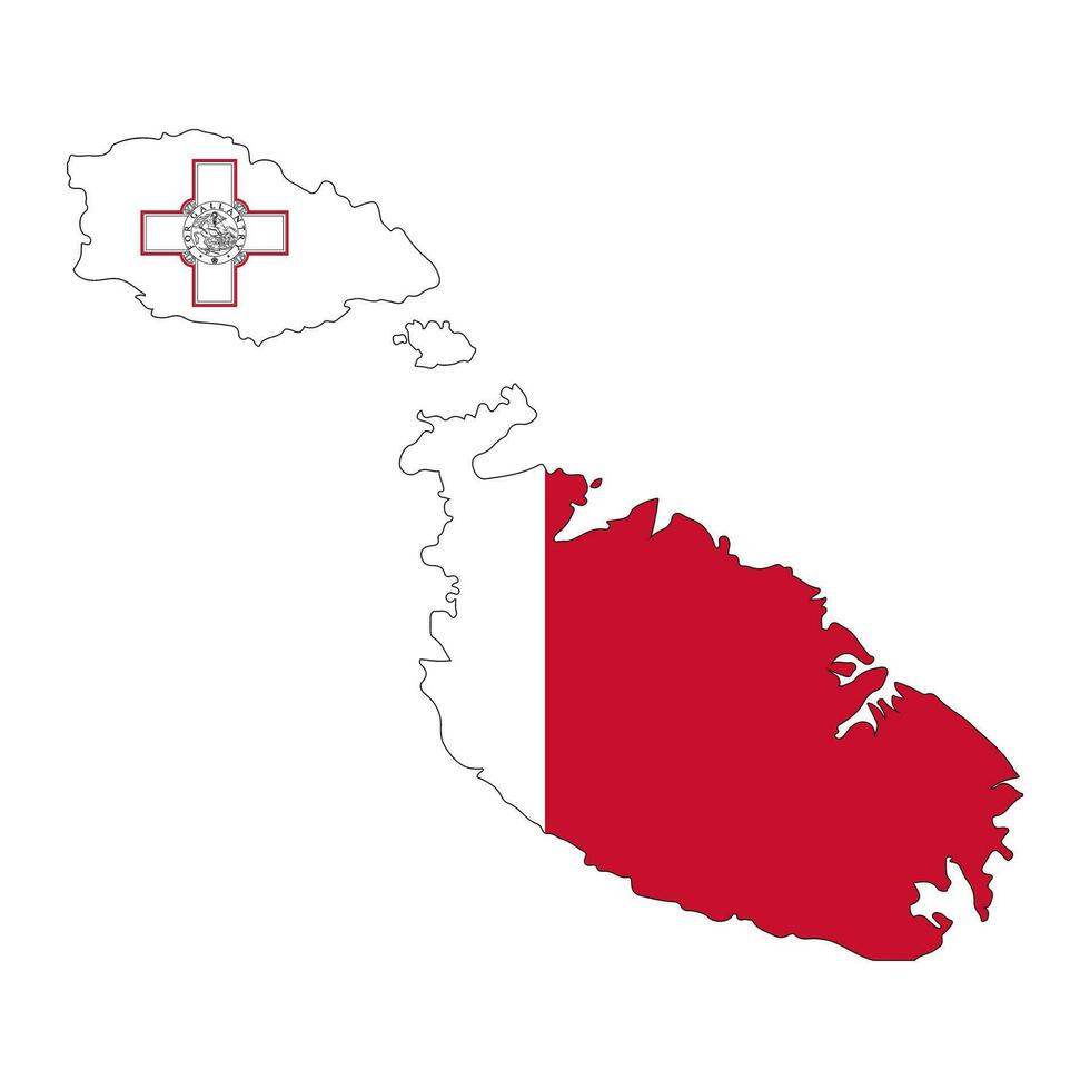 malta vlag eenvoudige illustratie voor onafhankelijkheidsdag of verkiezing vector