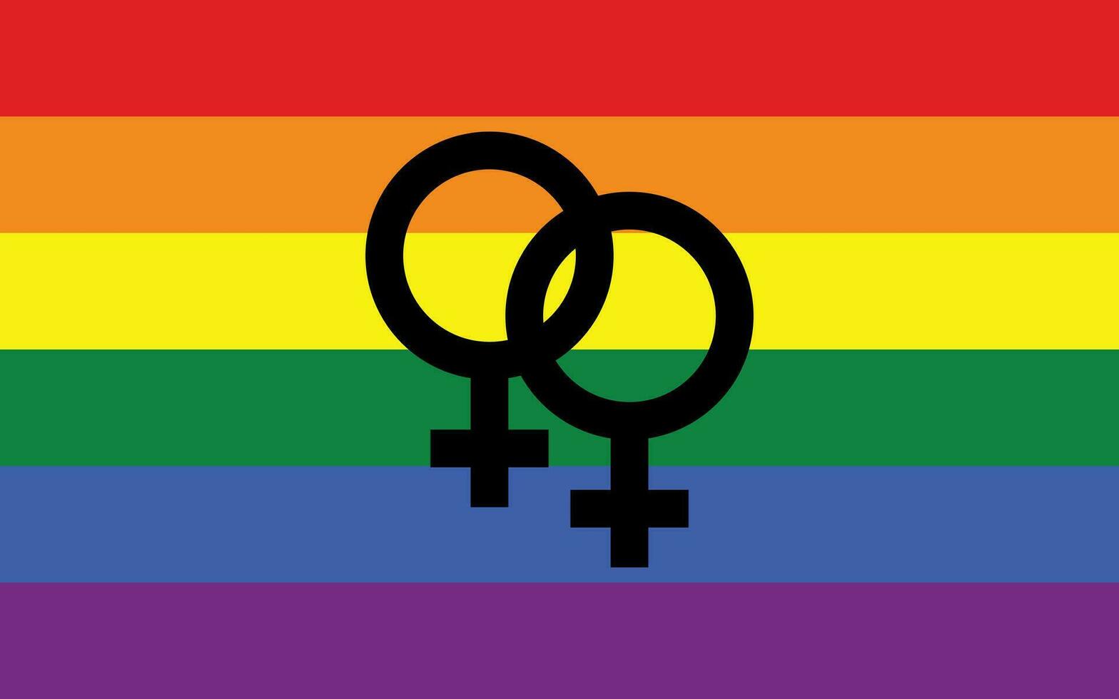 regenboog lesbienne trots vlag seksueel identiteit trots vlag vector