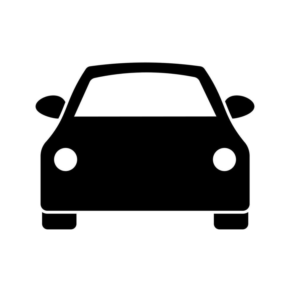 autopictogram in vlakke stijl eenvoudig verkeerspictogram vector