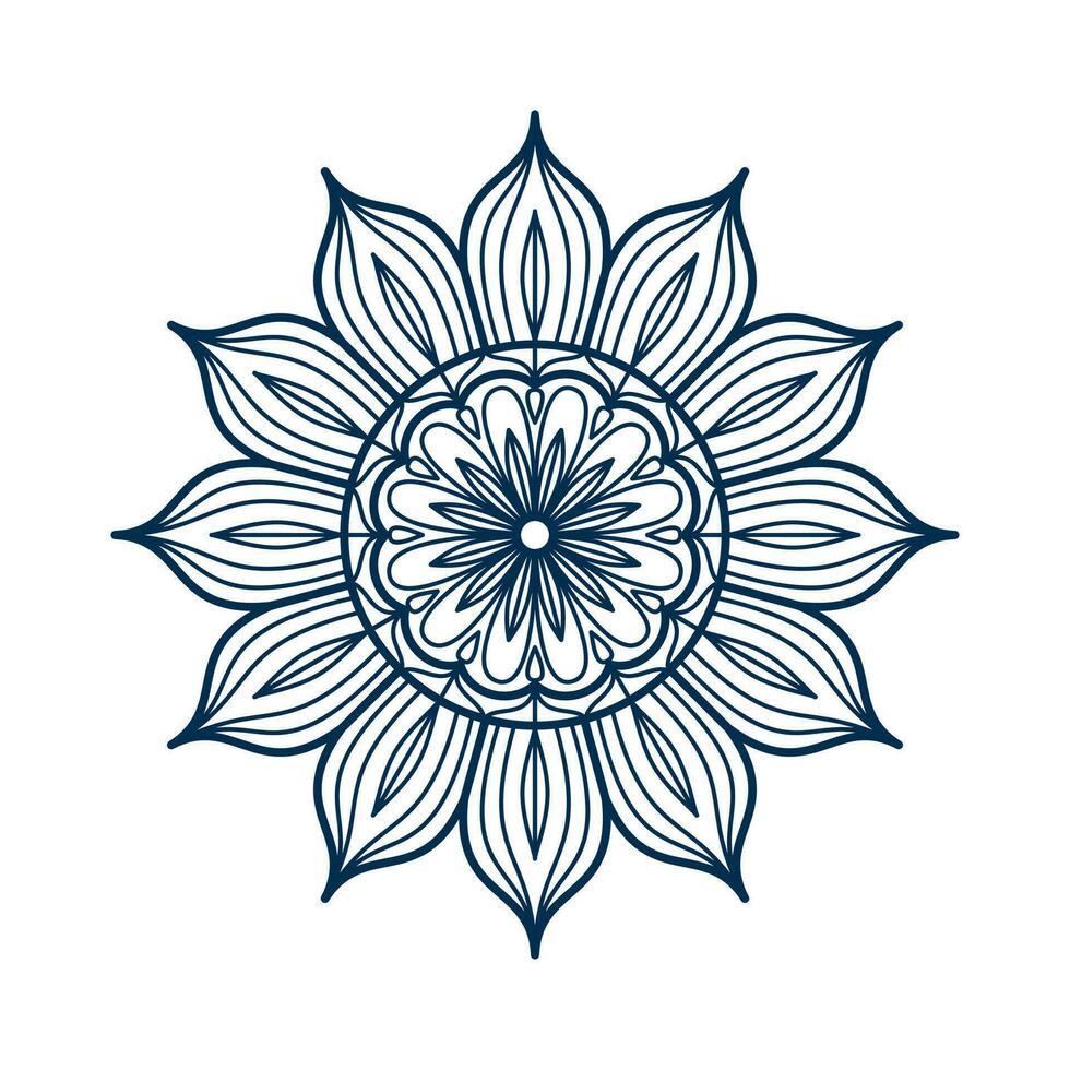 mandala vector element ronde ornament decoratie voor volwassen kleur Pagina's, spanning Verlichting en ontspanning meditatie, tatoeëren, henna, enz