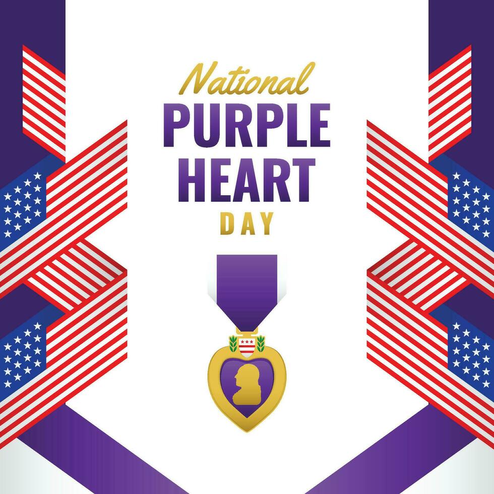 nationaal Purper hart dag evenement achtergrond illustratie vector