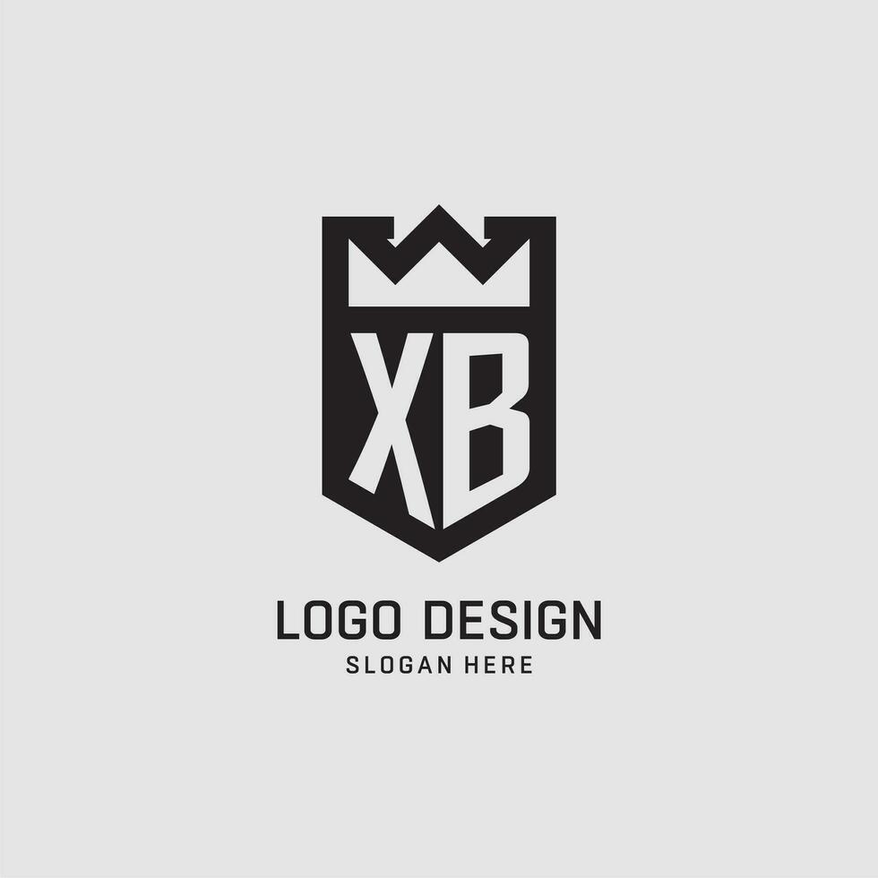 eerste xb logo schild vorm geven aan, creatief esport logo ontwerp vector