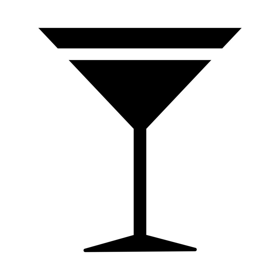 verse martini cocktaildrank lijnstijl vector