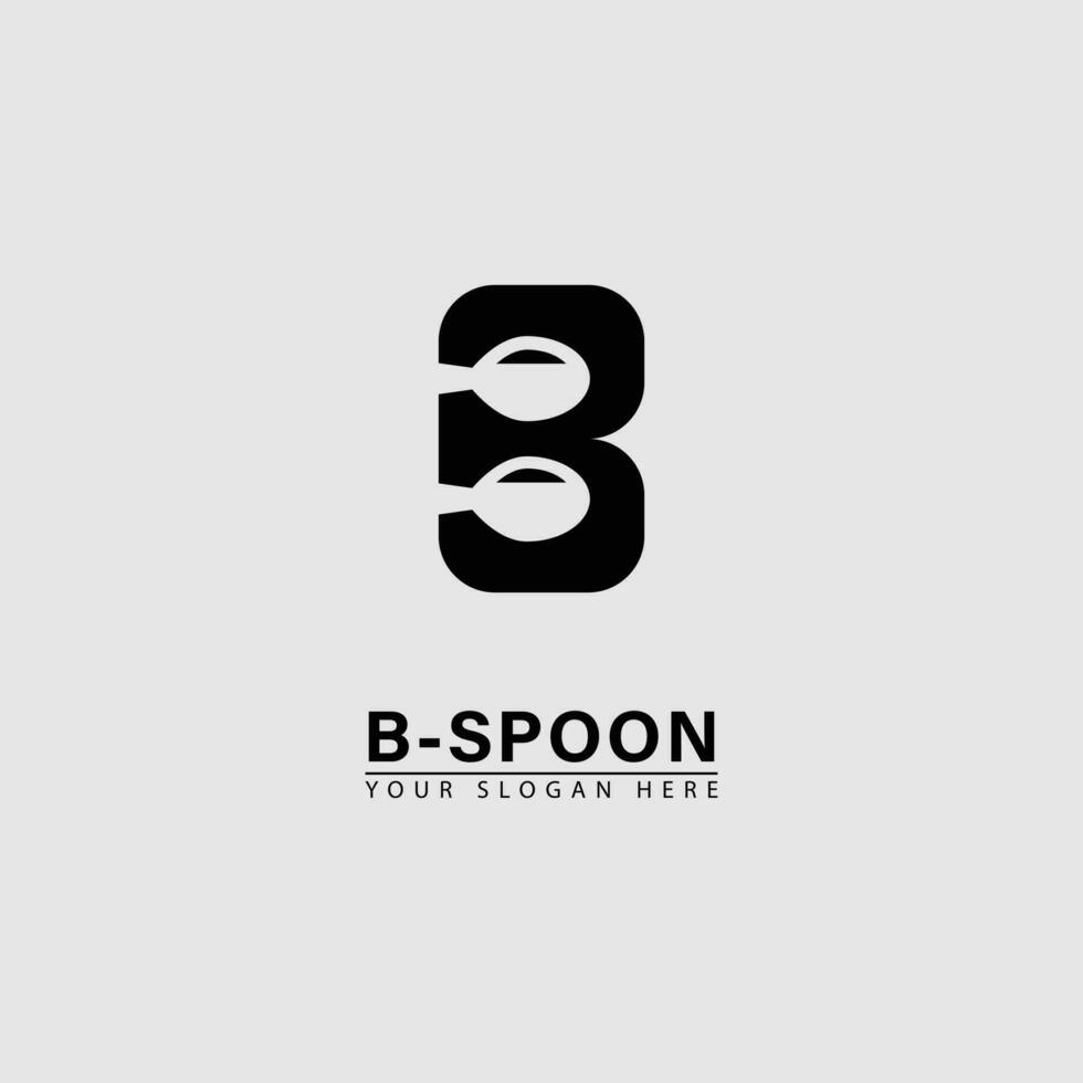 modern bedrijf eerste brief b lepel logo icoon. vector