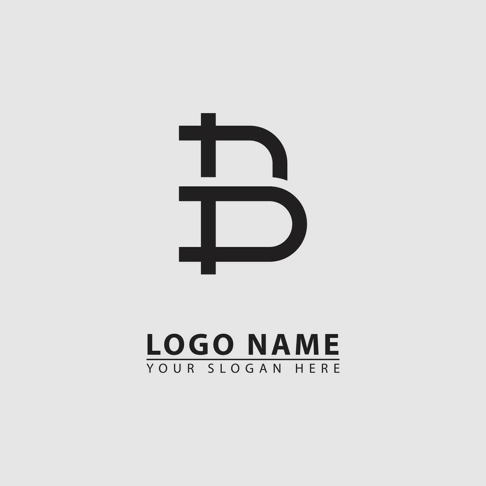 modern brief b eerste logo icoon vector