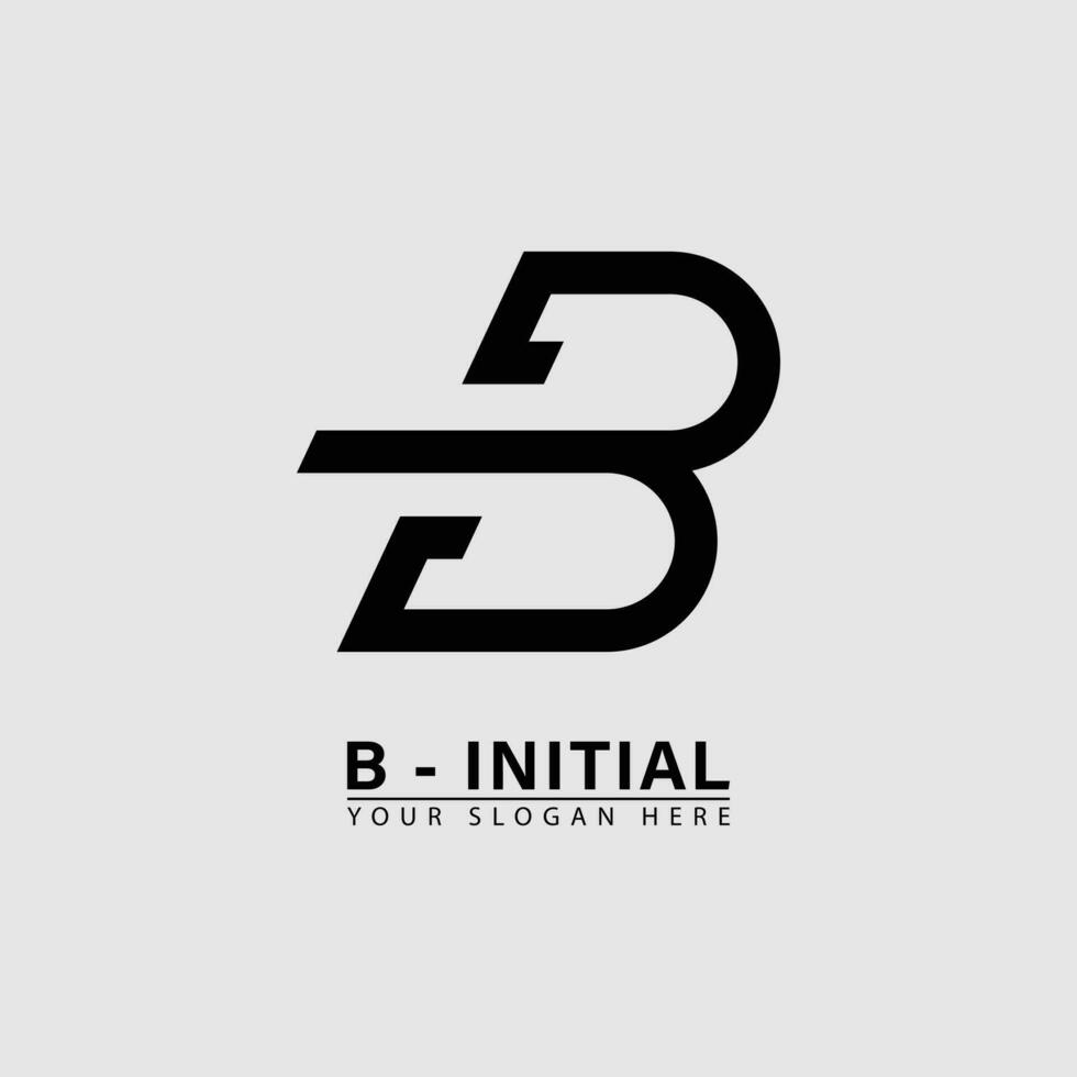 vector elegant eerste brief b logo icoon.
