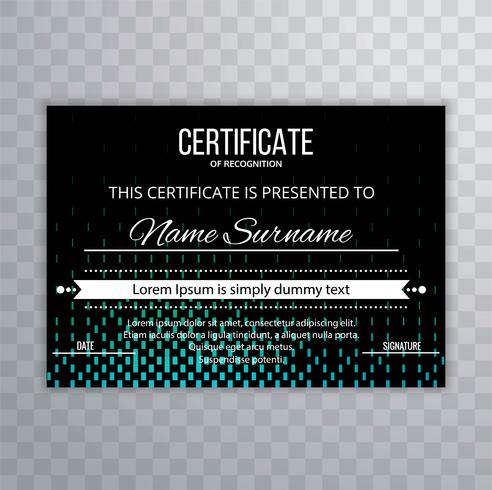 Moderne certificaatsjabloon vector achtergrond