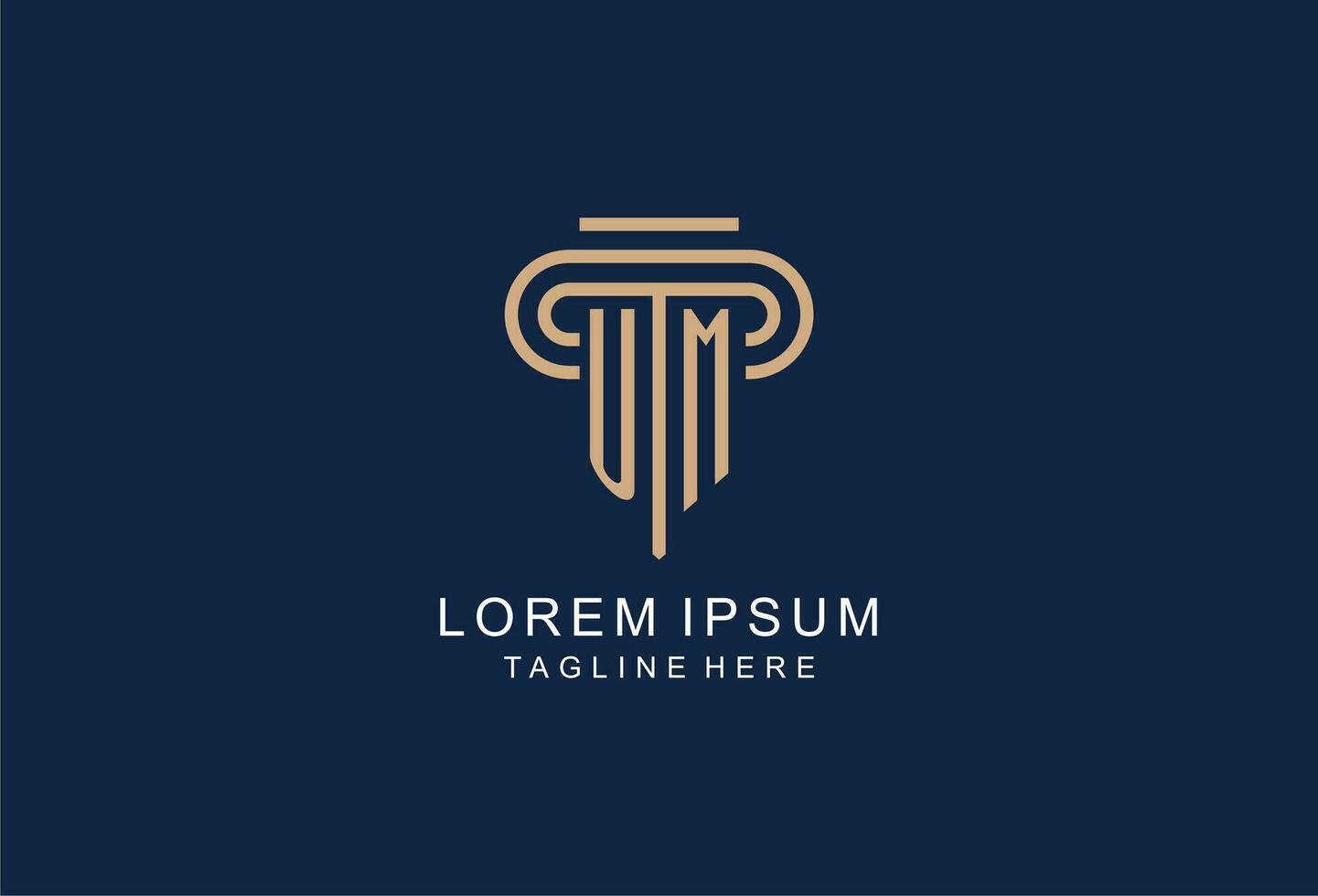 um eerste pijler logo, elegant en luxe wet firma logo vector