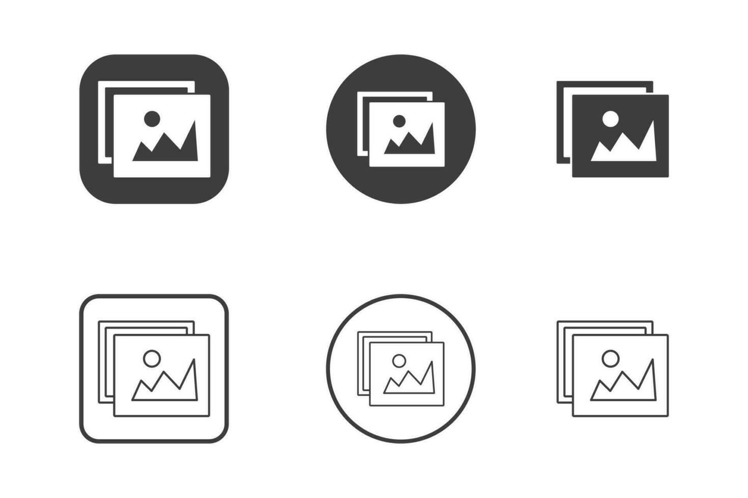 beeld icoon ontwerp 6 variaties. geïsoleerd Aan wit achtergrond. vector