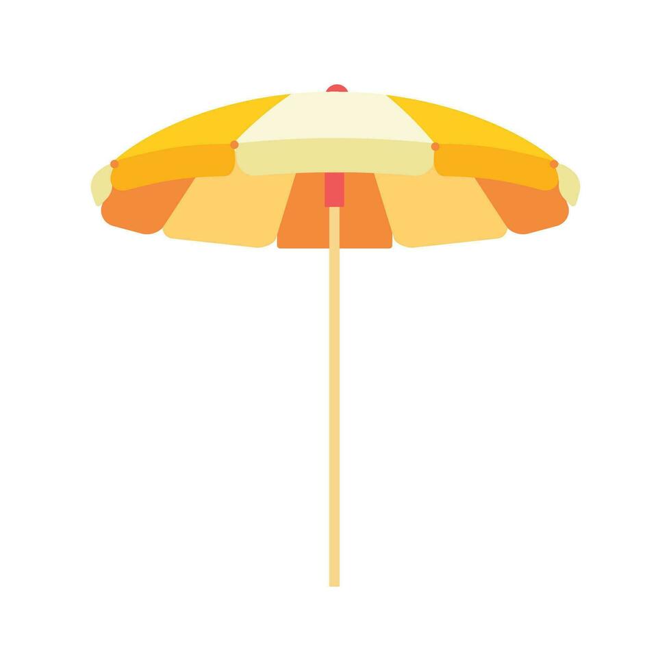 strand paraplu. strand reeks voor zomer reizen. vakantie accessoires voor zee vakanties. vector