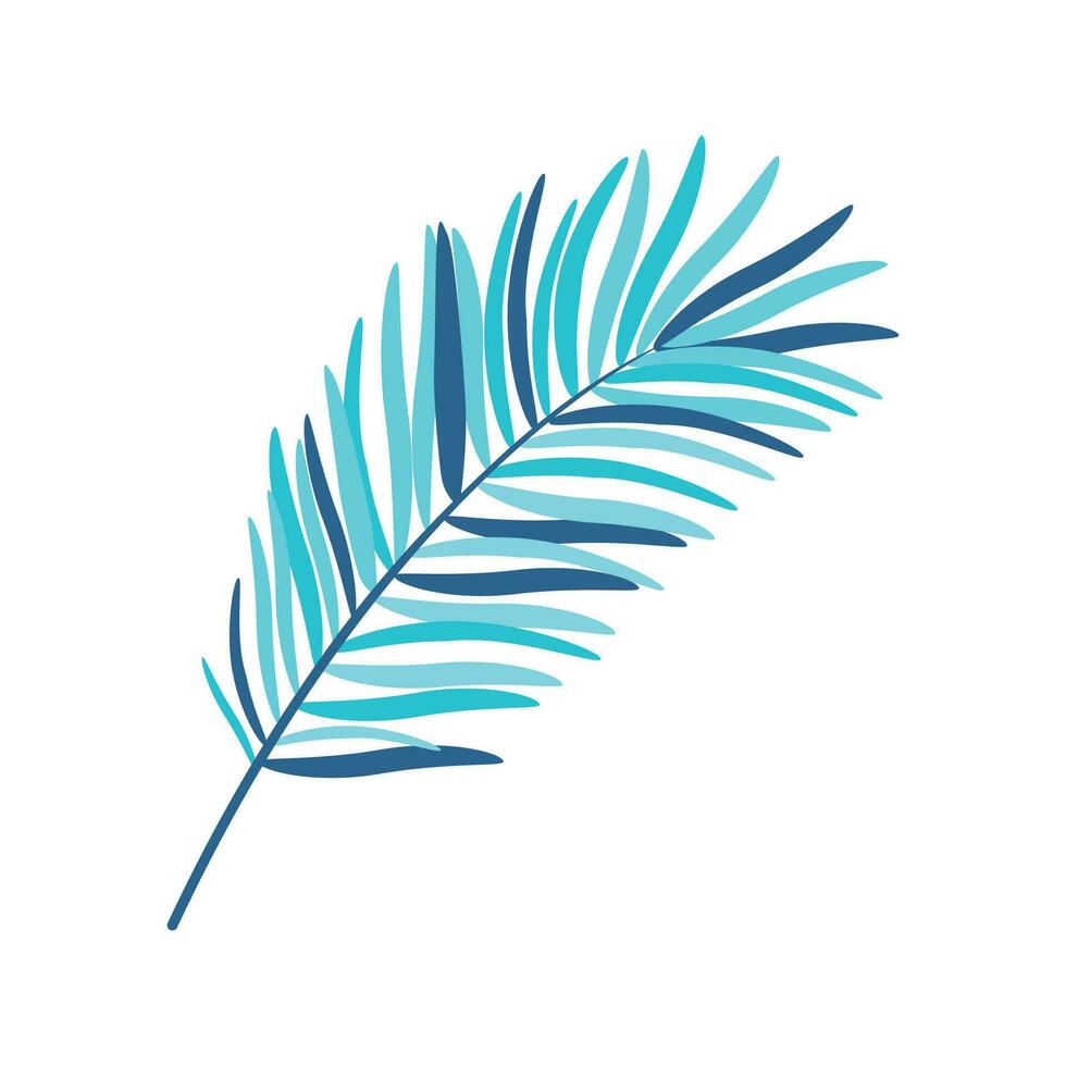 palm bladeren. strand reeks voor zomer reizen. vakantie accessoires voor zee vakanties. vector