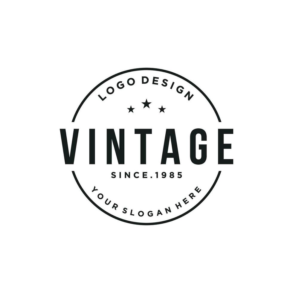 logo ontwerp typografie wijnoogst retro insigne voor bedrijf , kleding , kapper , restaurant en bar. vector