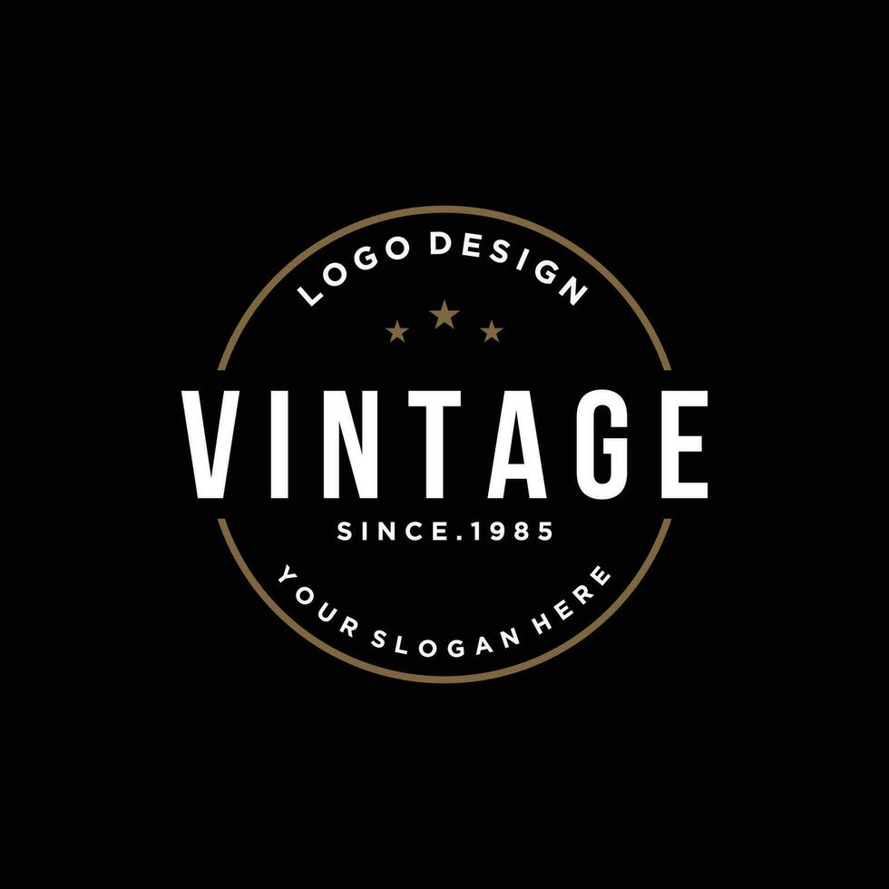 logo ontwerp typografie wijnoogst retro insigne voor bedrijf , kleding , kapper , restaurant en bar. vector