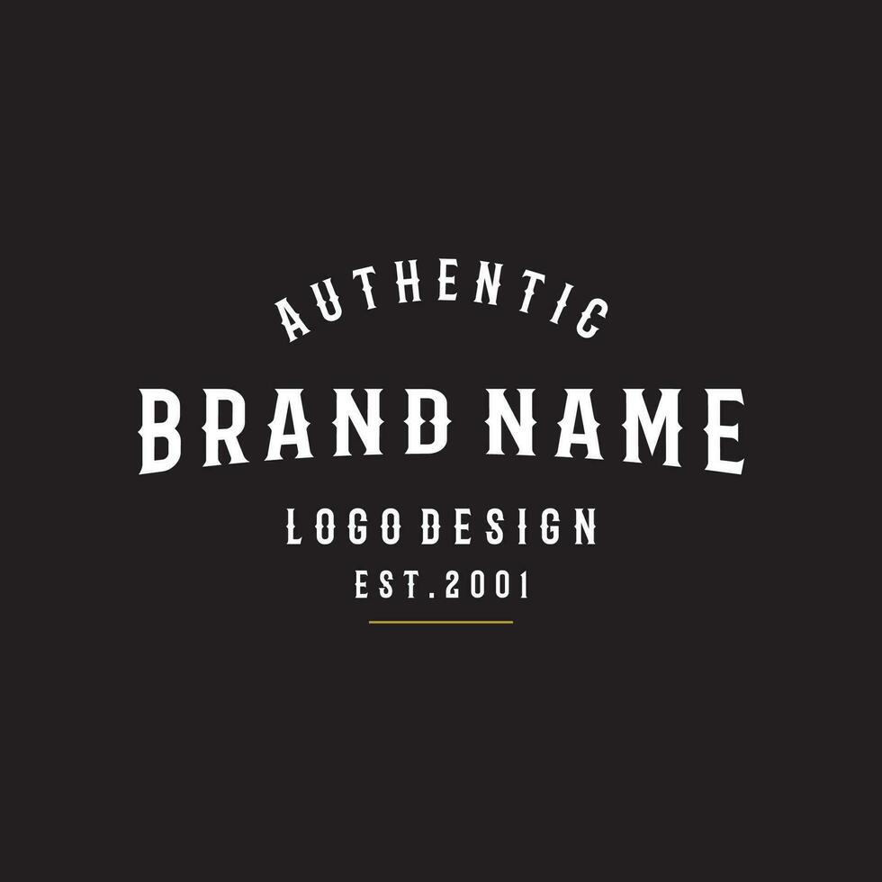 logo ontwerp typografie wijnoogst retro insigne voor bedrijf , kleding , kapper , restaurant en bar. vector