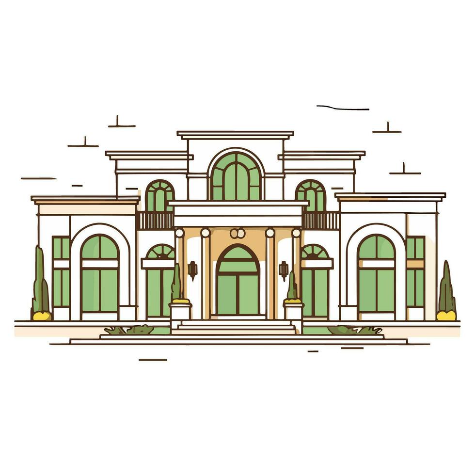 de luxe van huis een beeld van een elegant en geavanceerde villa logo vector
