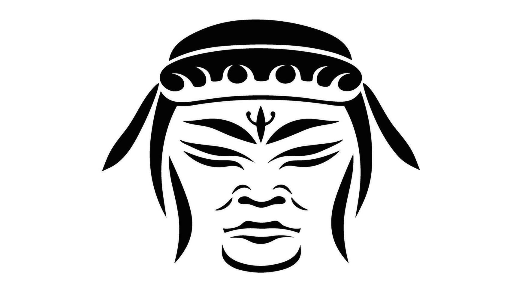 geest van de krijger onderzoeken de raadselachtig samurai masker voor iconisch symboliek vector