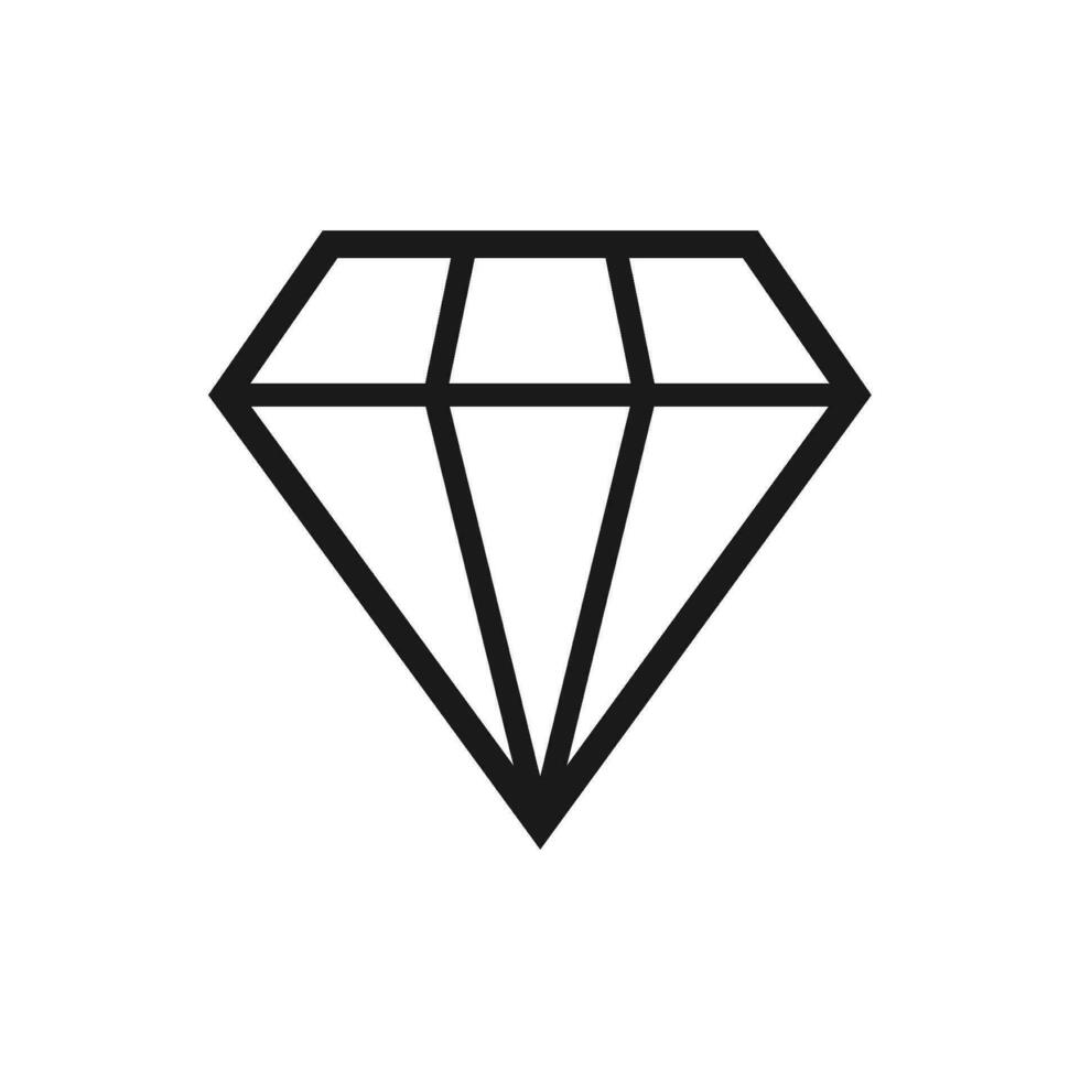 diamant icoon voor web en grafisch ontwerp vector